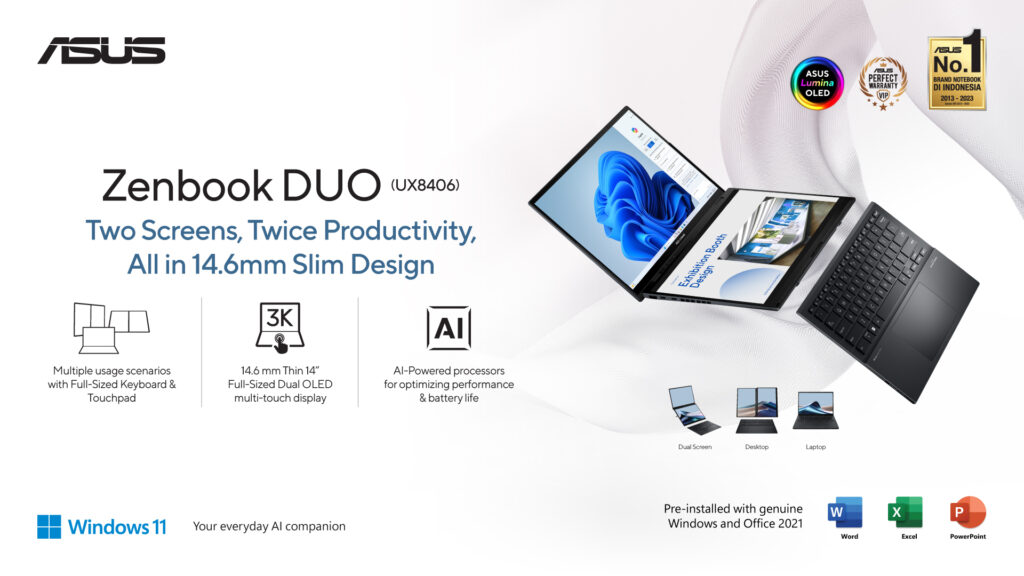Eksplorasi ASUS Zenbook DUO (UX8406), Laptop Dua Layar Premium